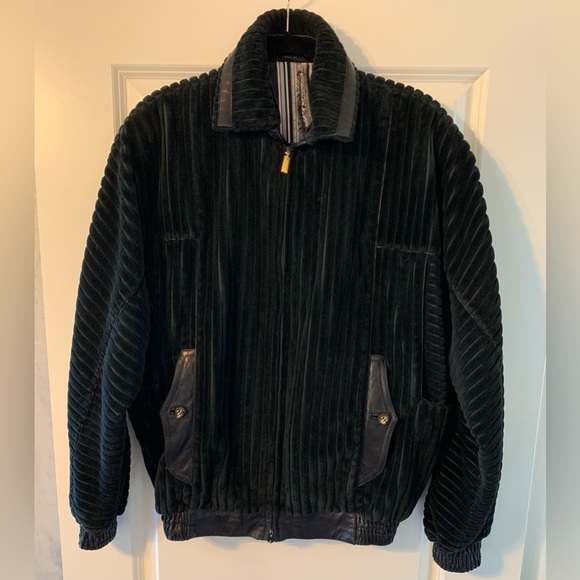 Zilli Jacket lamb skin and leather, silk lining, bronzed leather accents